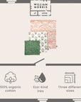 William Morris At Home Useful & Beautiful 3 Grocery Bags infographics
