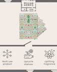 William Morris At Home Golden Lily Drawer Liners infographic 